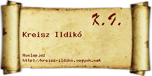 Kreisz Ildikó névjegykártya